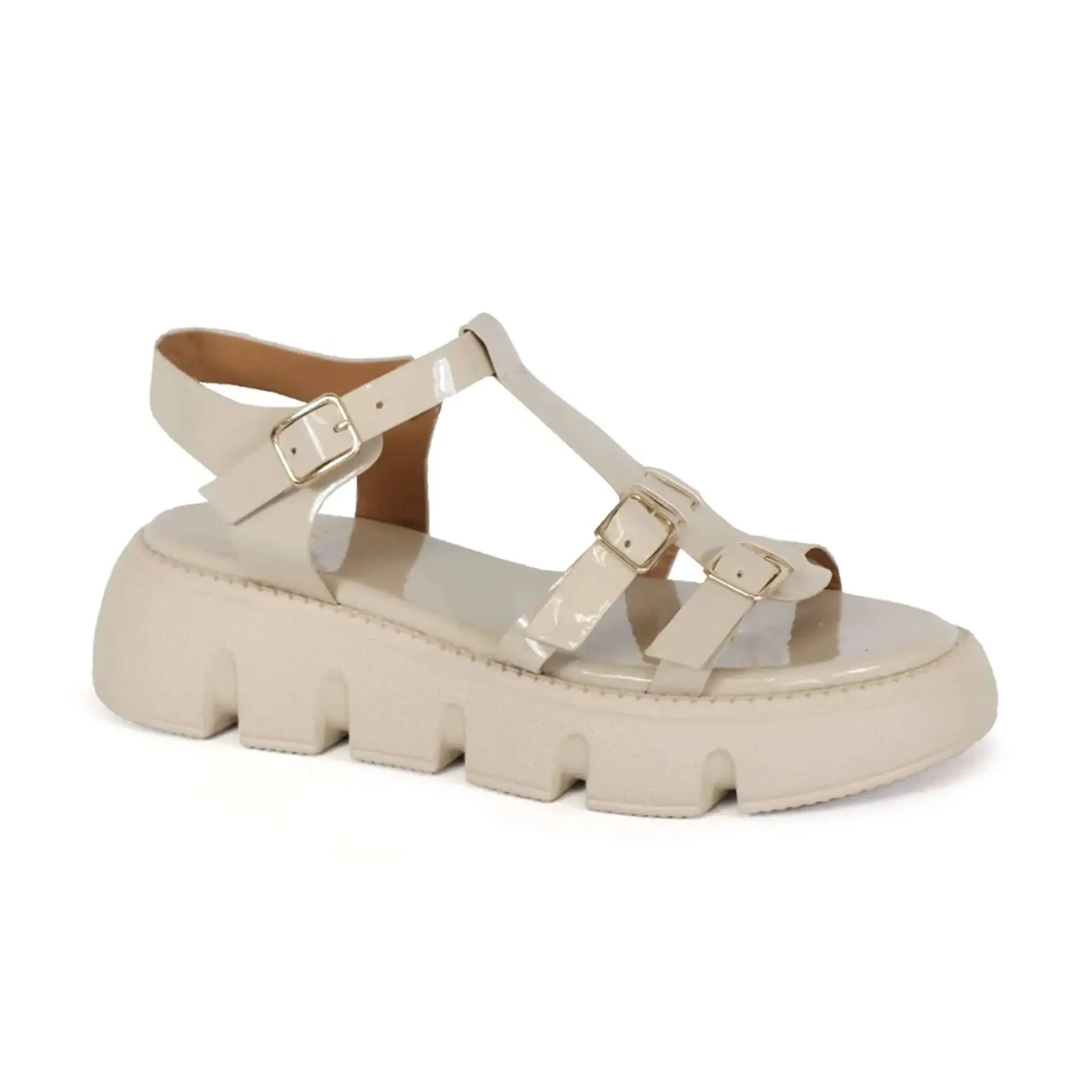 YOKI VIVIE-03 Women's Patent Sandals with elegant strap, glossy finish, and secure fit.