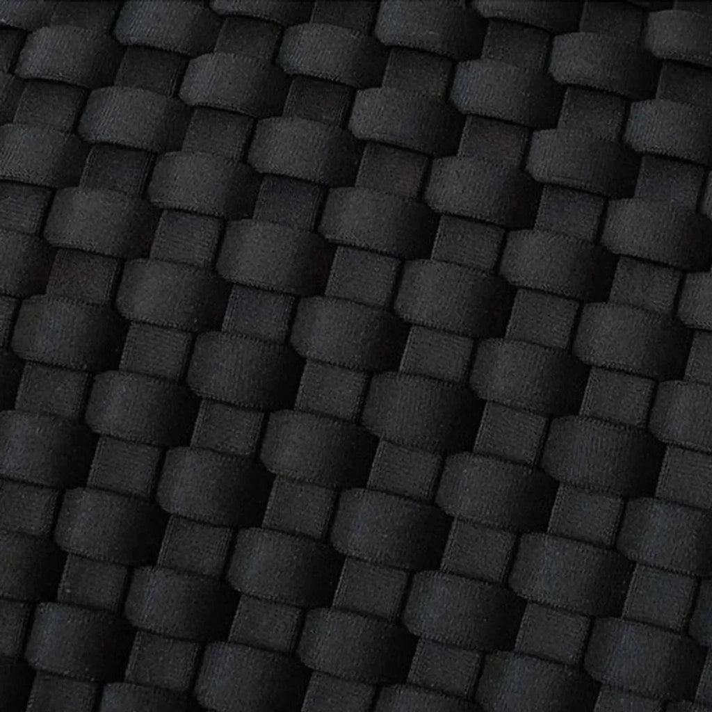 Woven neoprene tote and zipper pouch with luxurious style and functionality.