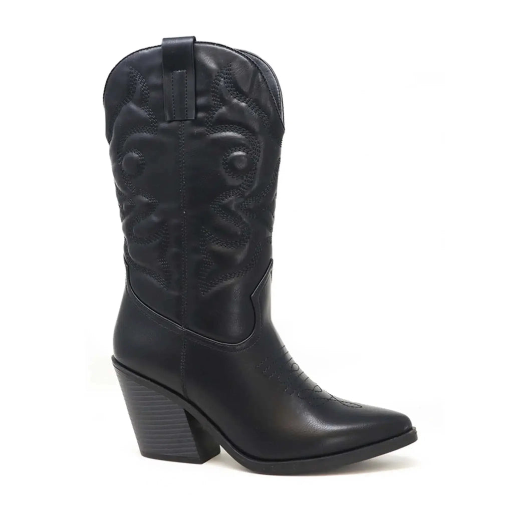 Yoki Women's Premium Stitched Cowboy Boots with classic Western design and high-quality construction.