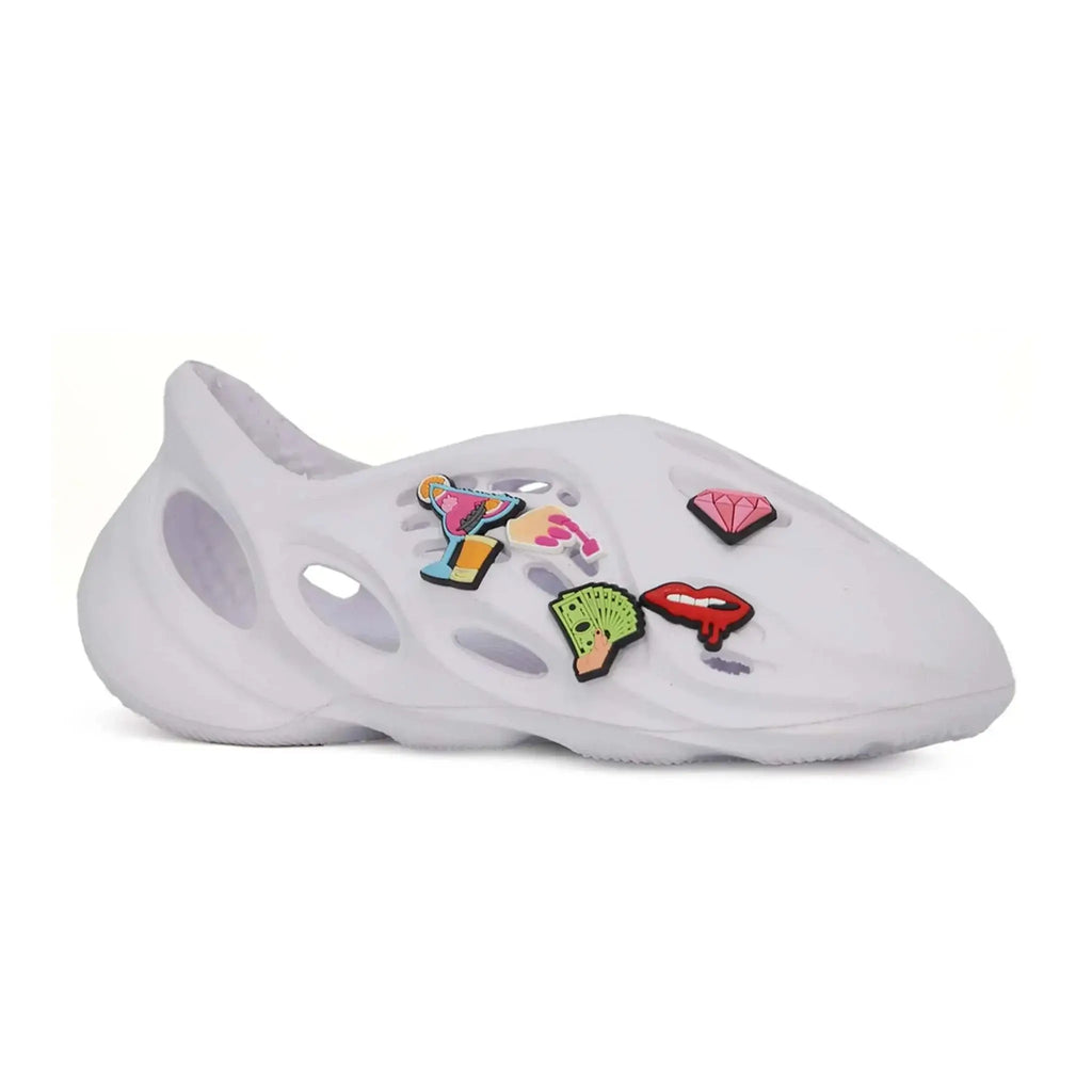 Yoki Women's EVA Bubble Closed Sneakers with customizable badge detailing, trendy design, lightweight, slip-resistant sole, ideal for casual wear.