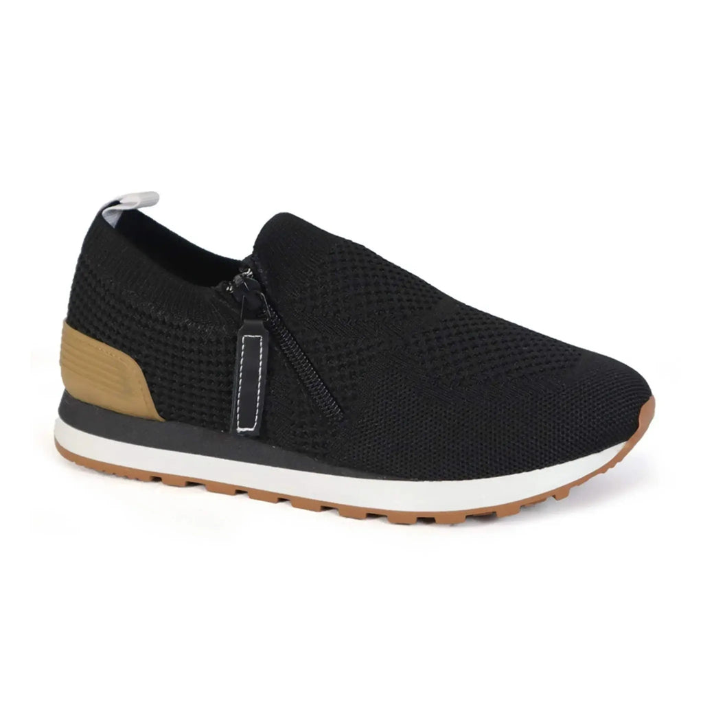 YOKI KADE-11 women's knit sneakers with side-zip, breathable design, and durable sole.