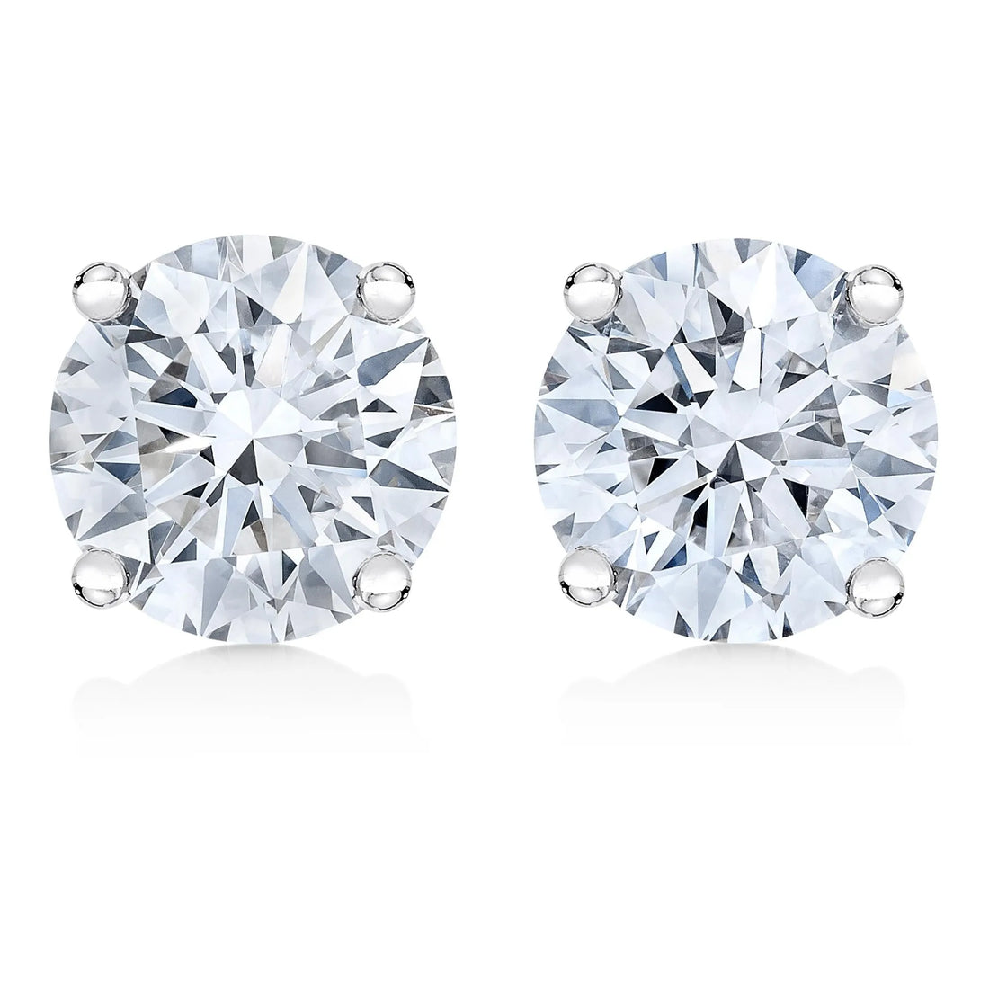 14K White Gold 1/2 CTW Round-Cut Diamond Solitaire Stud Earrings