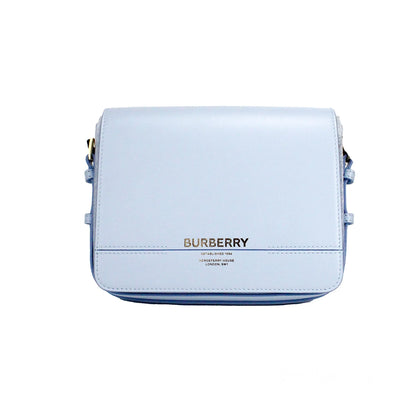 Burberry Grace Small Pale Blue Leather Flap Crossbody Bag