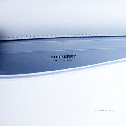 Burberry Grace Small Pale Blue Leather Flap Crossbody Bag