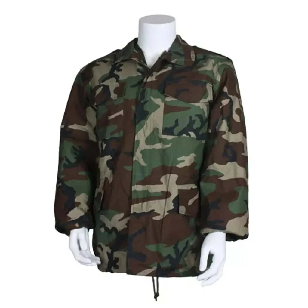 Woodland camo M65 field jacket with liner, 4XL size.
